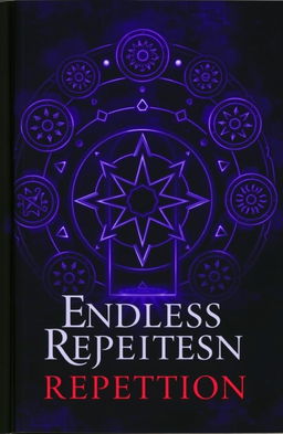 A dramatic book cover for the novel titled 'Endless Repetition'