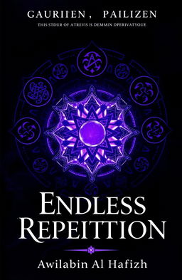 A dramatic book cover for the novel titled 'Endless Repetition,' featuring a dark martial arts and fantasy theme