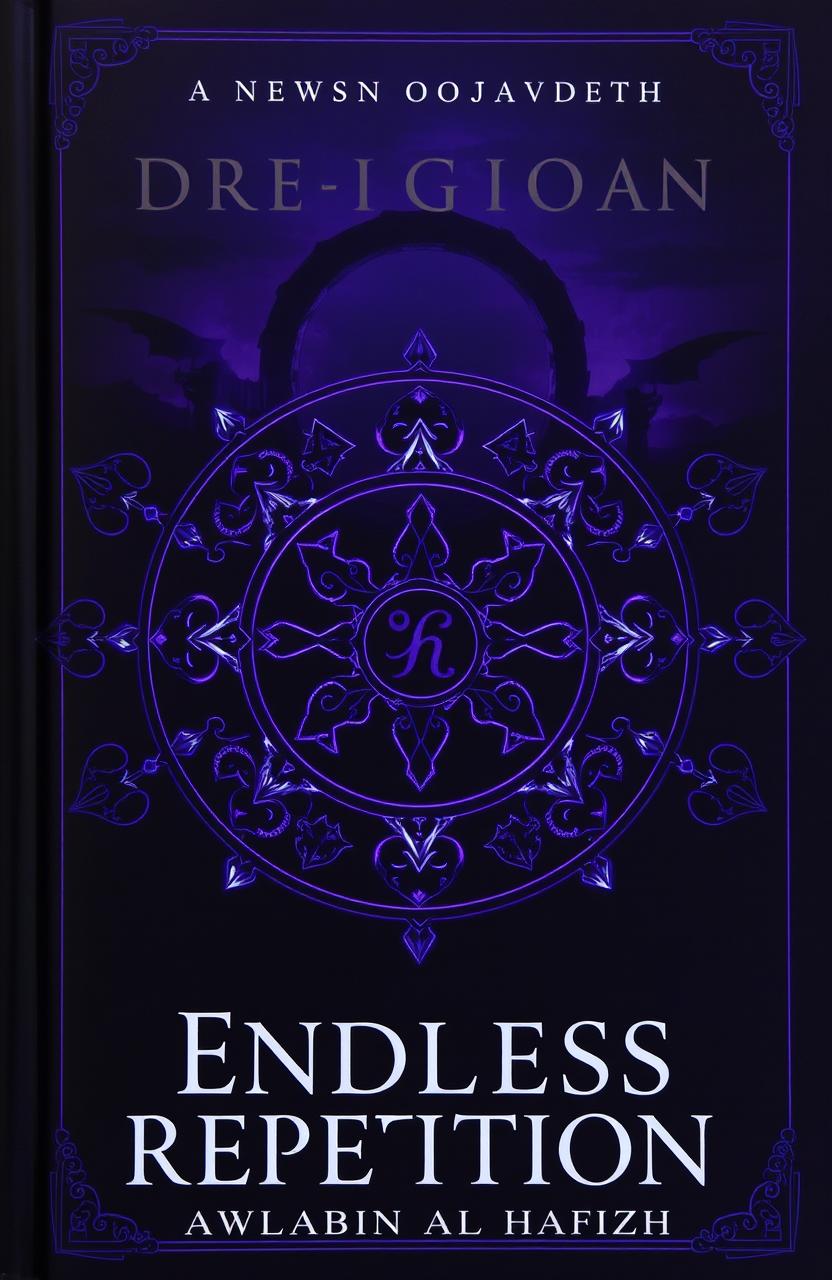 A dramatic book cover for the novel titled 'Endless Repetition,' featuring a dark martial arts and fantasy theme