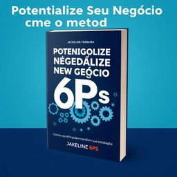 An e-book cover titled 'Potencialize Seu Negócio com o método 6Ps' by Jackeline Ferreira, featuring a subtitle 'Como os 6Ps podem transformar sua estratégia em resultados'