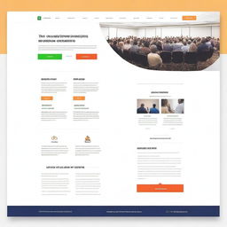 Design an inviting and captivating landing page for a conference