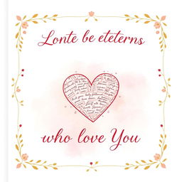 A heartfelt book cover for a compilation of letters from the people who love you