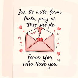 A heartfelt book cover for a compilation of letters from the people who love you