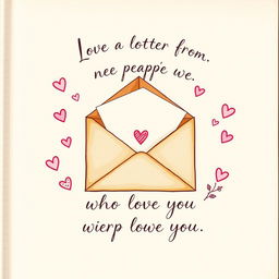 A heartfelt book cover for a compilation of letters from the people who love you
