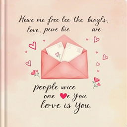 A heartfelt book cover for a compilation of letters from the people who love you