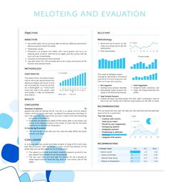 A detailed report layout showcasing Monitoring and Evaluation activities