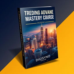 A striking book cover design for the investment book titled "Trending Advance Mastery Course" by Digisyno