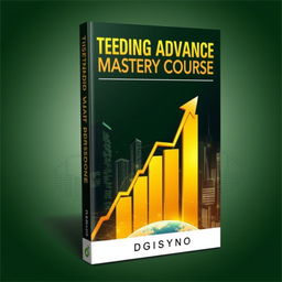An engaging and sophisticated book cover for the investment book titled "Trending Advance Mastery Course" by Digisyno