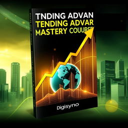 An engaging and sophisticated book cover for the investment book titled "Trending Advance Mastery Course" by Digisyno