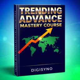 An alluring book cover for the investment book titled "Trending Advance Mastery Course" by Digisyno