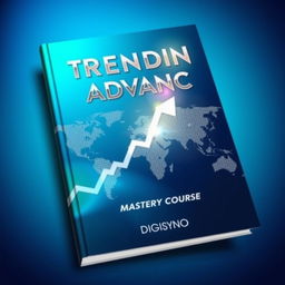 An alluring book cover for the investment book titled "Trending Advance Mastery Course" by Digisyno