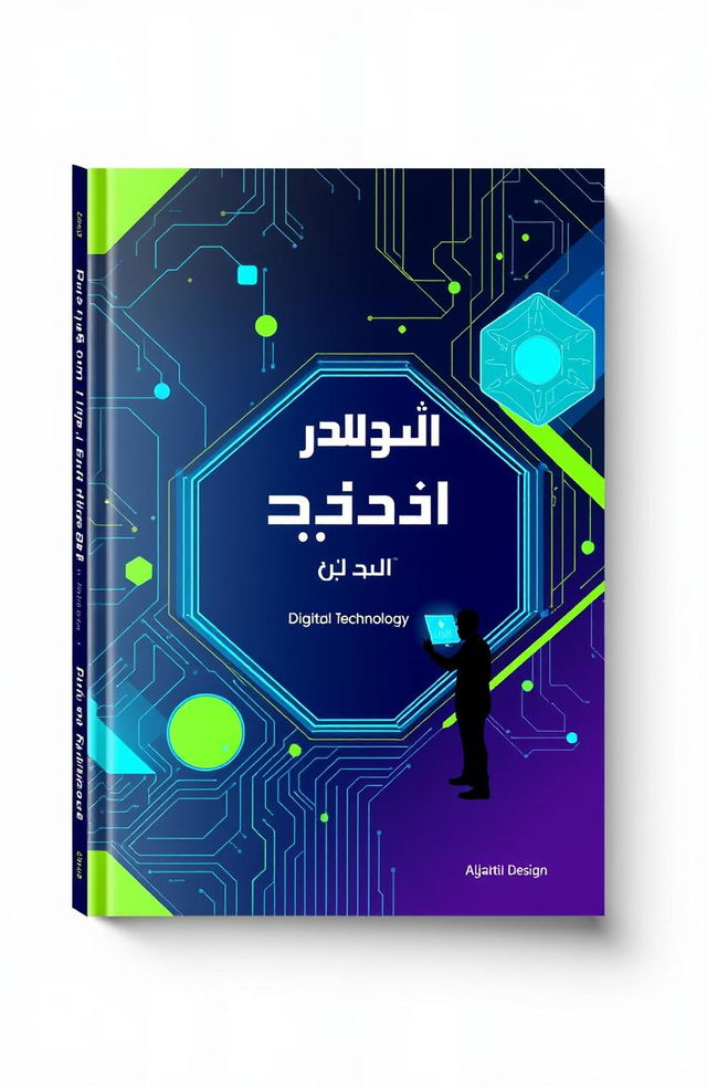 A visually striking book cover design for 'Digital Technology'