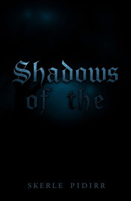 A dark and mysterious typography design for the title "Shadows of the Path", featuring a thriller/mystery theme