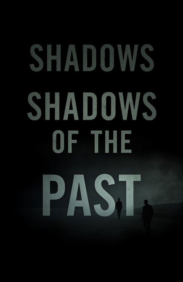 A dark and mysterious book cover design featuring the title 'Shadows of the Past' in a thriller/mystery theme