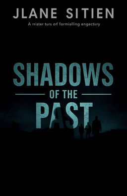 A dark and mysterious book cover design featuring the title 'Shadows of the Past' in a thriller/mystery theme