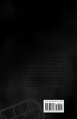 A captivating back cover design for a thriller/mystery novel