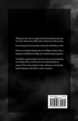 A captivating back cover design for a thriller/mystery novel