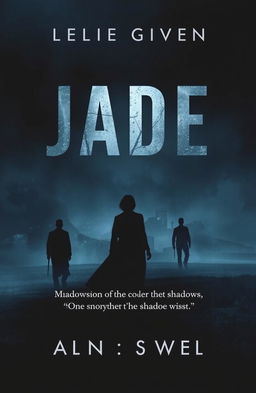 A book cover design featuring the title in a dark, mysterious thriller/mystery font with a shadow effect to enhance intrigue