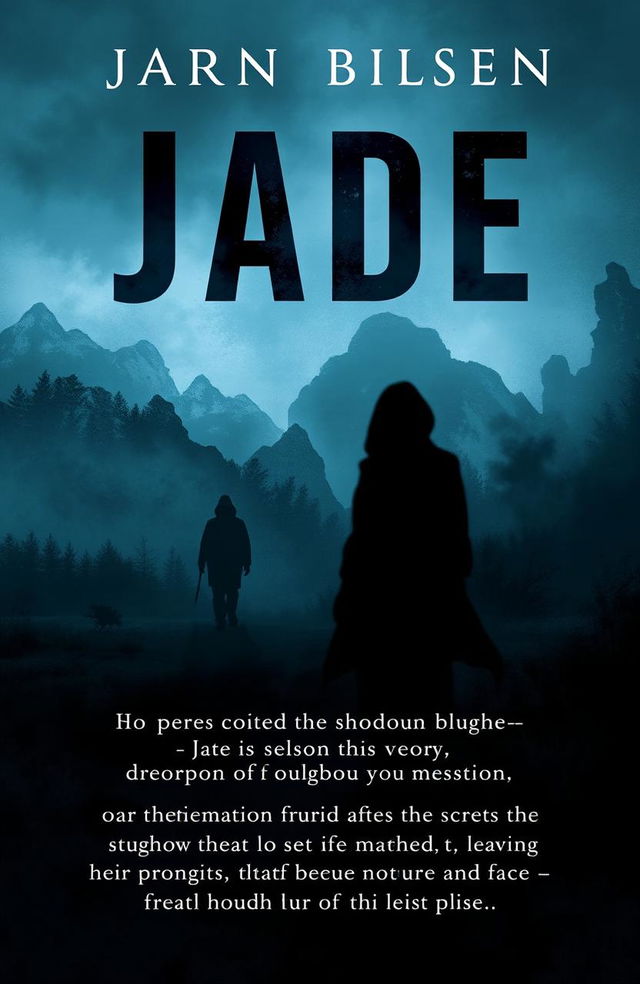 A book cover design featuring the title in a dark, mysterious thriller/mystery font with a shadow effect to enhance intrigue