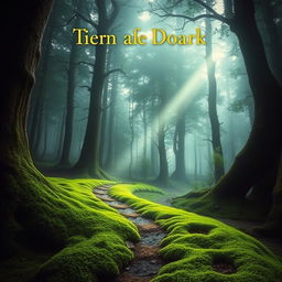 A creative and captivating book cover design, featuring a mysterious forest scene