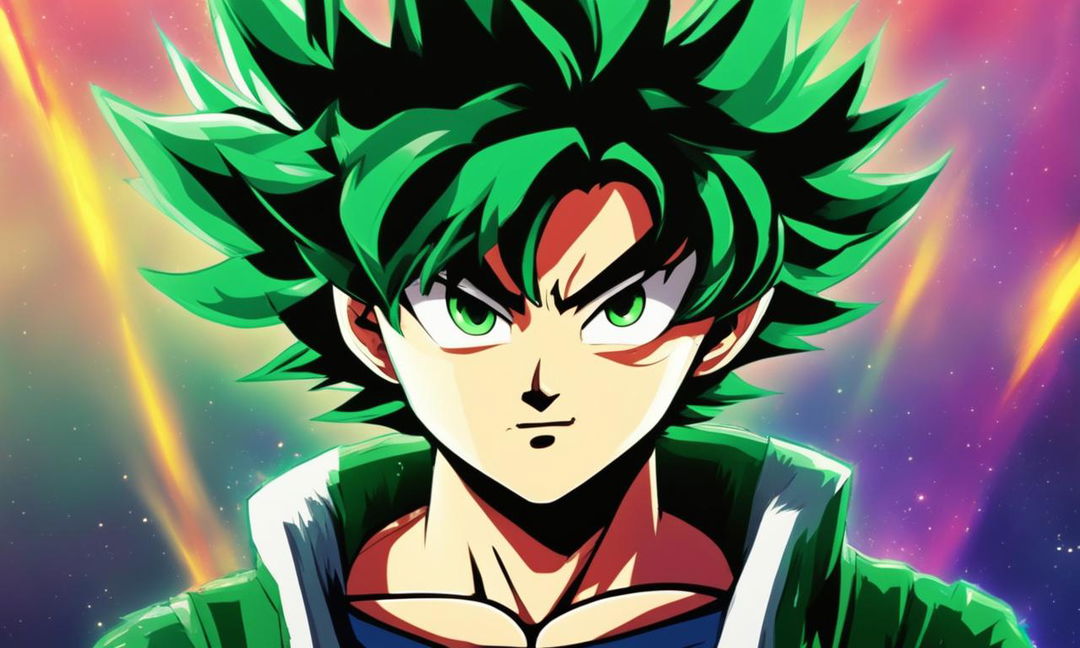 Midoriya Izuku from My Hero Academia reimagined in Dragonball Super style