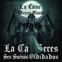 A chilling poster featuring a haunted, weathered house set in a dark, eerie atmosphere