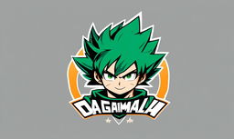 A logo inspired by Midoriya Izuku from My Hero Academia in Dragonball Super style