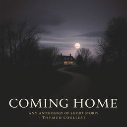 A book cover design for an anthology of short stories themed 'Coming Home'