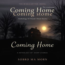 A book cover design for an anthology of short stories themed 'Coming Home'