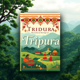 An aesthetically pleasing book cover design that captures the cultural heritage of Tripura, India