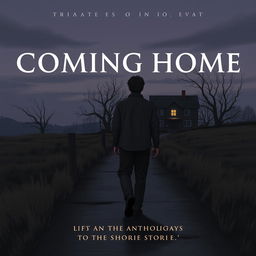 A book cover design for an anthology of short stories themed 'Coming Home'