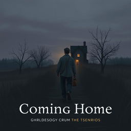 A book cover design for an anthology of short stories themed 'Coming Home'
