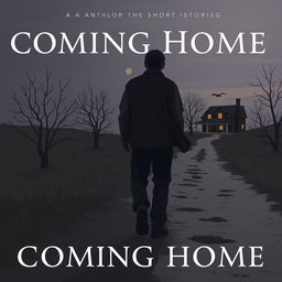 A book cover design for an anthology of short stories themed 'Coming Home'