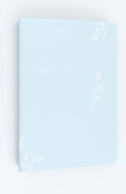 A light blue cover design featuring a delicate and minimalist aesthetic, incorporating soft flowing shapes and subtle floral elements in a repeating pattern