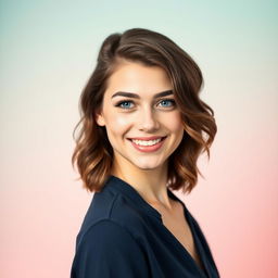 A vibrant, eye-catching profile picture featuring a confident young adult with an engaging smile