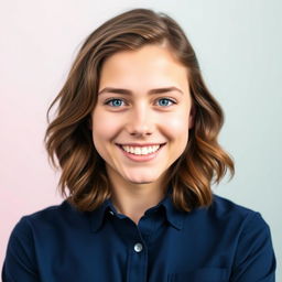A vibrant, eye-catching profile picture featuring a confident young adult with an engaging smile