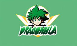 A logo inspired by Midoriya Izuku from My Hero Academia in Dragonball Z style