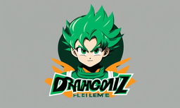 A logo inspired by Midoriya Izuku from My Hero Academia in Dragonball Z style