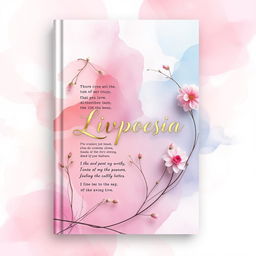 A beautifully designed book cover for a poetry book titled 'Livpoesia'