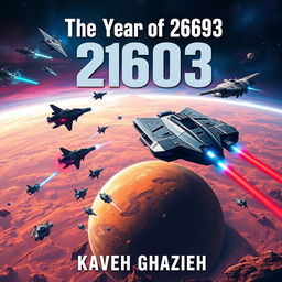 An eye-catching eBook cover featuring a dramatic space battle taking place above a remote planet