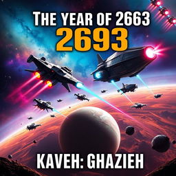 An eye-catching eBook cover featuring a dramatic space battle taking place above a remote planet