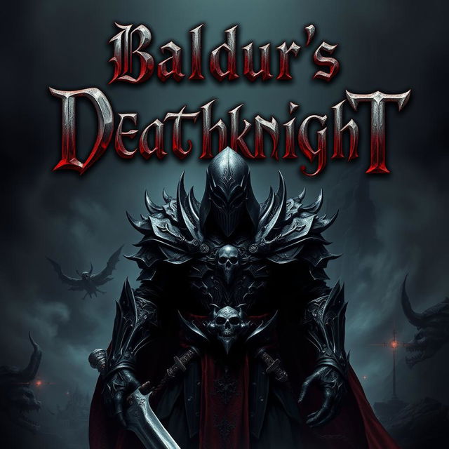 A striking image featuring a powerful Deathknight character inspired by the Baldur's Gate series