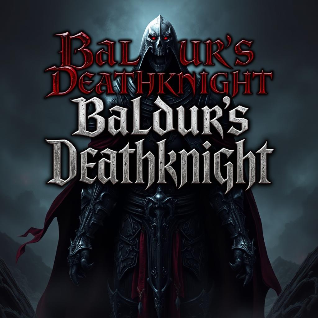 A striking image featuring a powerful Deathknight character inspired by the Baldur's Gate series