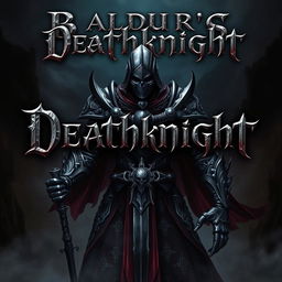 A striking image featuring a powerful Deathknight character inspired by the Baldur's Gate series