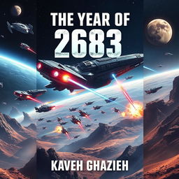 A striking eBook cover illustrating a dramatic space battle taking place above a remote planet