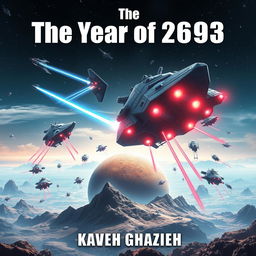 A striking eBook cover illustrating a dramatic space battle taking place above a remote planet