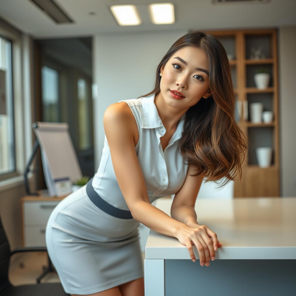 A stunning 24-year-old Korean nutritionist, exuding beauty and confidence