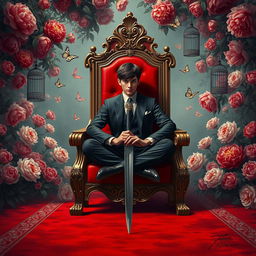 An ultra HD painting of a thriller drama novel cover in neo classic digital art style