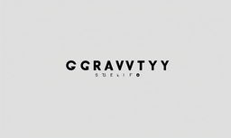 A minimalist logo for the tech startup 'Gravity', featuring a bold sans-serif wordmark and an icon of a stylized planet being pulled by gravity