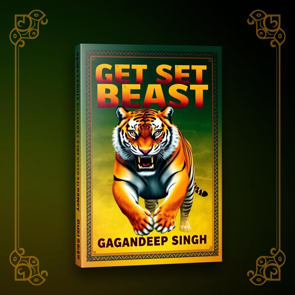 An eye-catching book cover design for 'Get Set Beast' by Gagandeep Singh